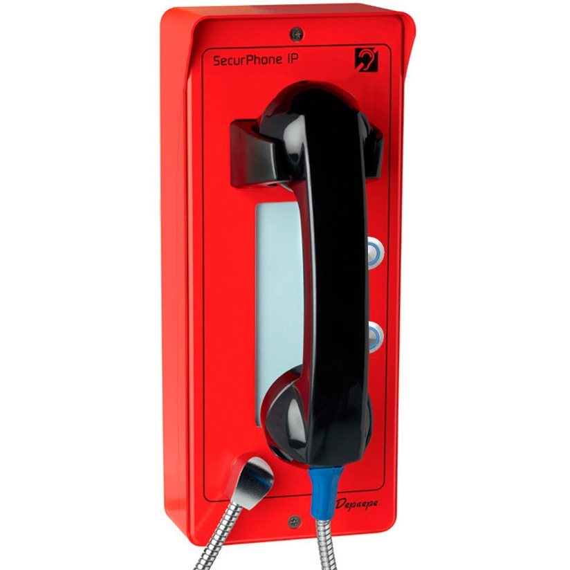   Téléphones SIP   Tlphone d'urgence extrieur 2 touches rouge PVI02R